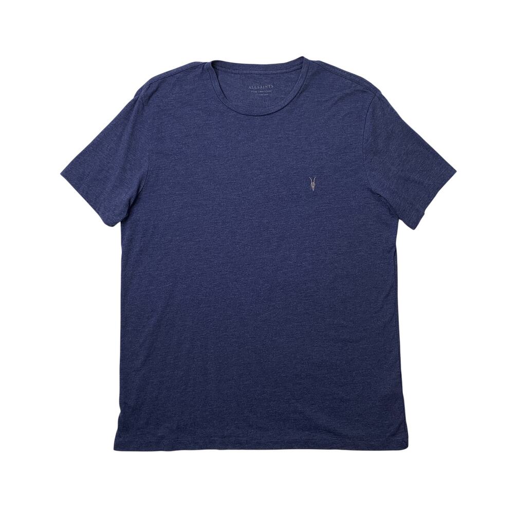 Allsaints T Shirt Mens XL Navy Tonic Short Sleeve Crew Neck Organic Cotton Tee
